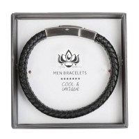 Herenarmband Mister Right zwart