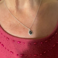 BudtoRose ketting Drop Stone Neck 40 silver