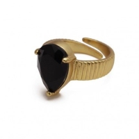 BudtoRose Ring Liza Black Gold