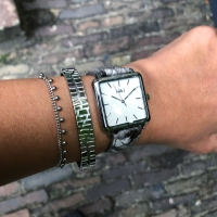 Armband kleine druppeltjes zilver steel- By Jam