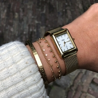 Armband kleine druppeltjes zilver steel- By Jam