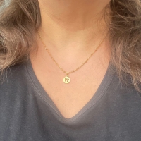 Ketting met Letter initiaal Goud Steel