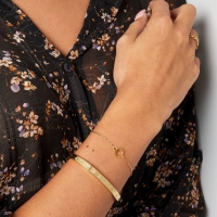 Armband Connected moeder dochter - goud