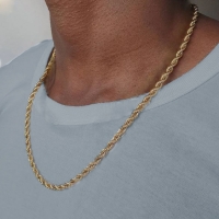 Unisex ketting dik gedraaid 60cm - goud