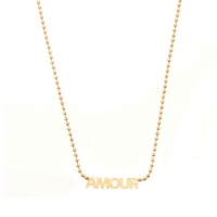 Ketting AMOUR goud steel- By Jam