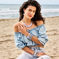 Oorbel Vintage Retro Roze -Biba