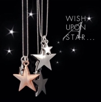 BudtoRose ketting Stars Long Silver steel