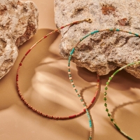 Biba Ketting Miyuki Blauw-Goud