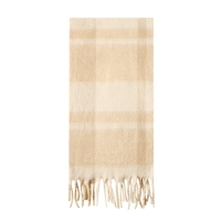 Sjaal Beige Wit Ruit