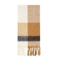 Sjaal met blokken beige -bruin