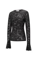 Kanten Top of Blouse | Zwart