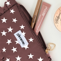 Make-up Tas bruin witte sterren -roezels