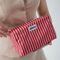 Make-up Tas rood roze strepen