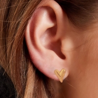 Oorstekers Hartje -goud steel - By Jam