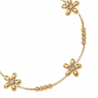 Armband goud met Bloemen met strass - By Jam
