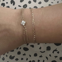 Dubbele Armband met Klaver Strass - By Jam