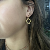 Oorringen met Klaver Vier -Goud