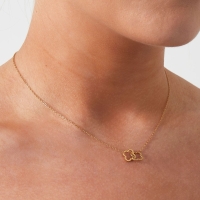 Ketting Linked Lucky klaver - goud