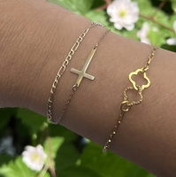 Armband Linked Lucky klaver - goud